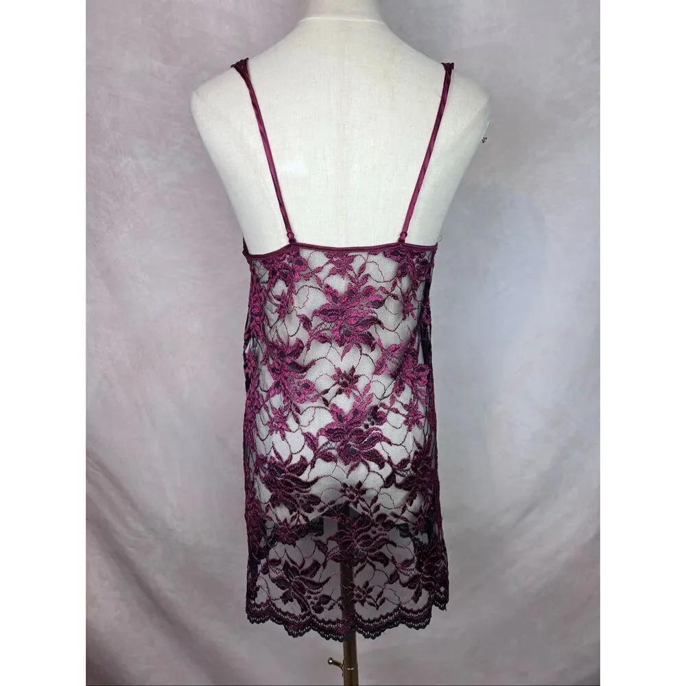 Vintage 1990s Lace Slip Lingerie Size Small Vampy Moody Gothic - Picture 4 of 7
